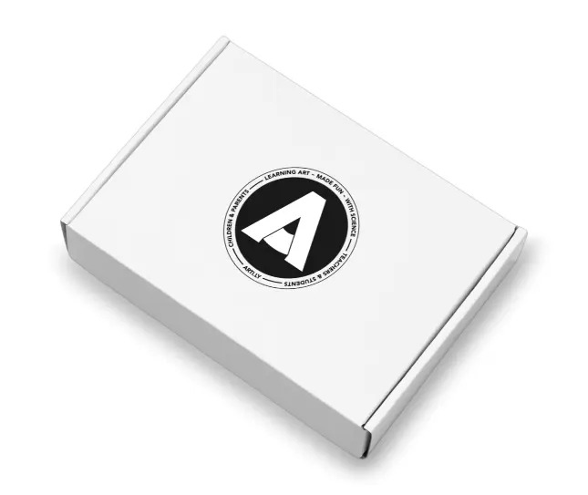 a mockup of an Artily box